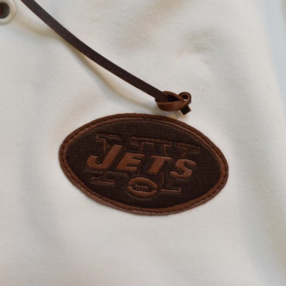 All-Sport Couture NFL Womens New York Jets Game-On Cream Hoodie New With Tags - Picture 3 of 4